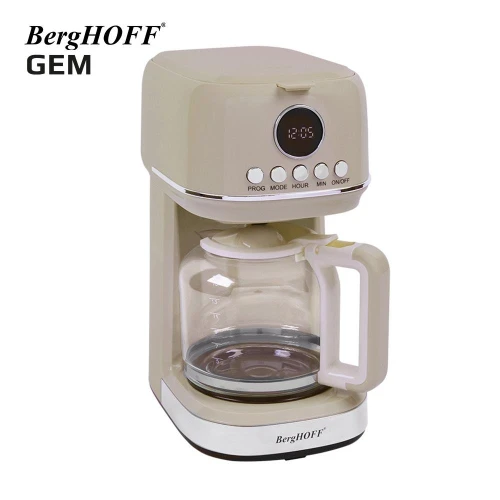Berghoff Gem Retro 15 Bardak Vanilya Krem Rengi Filtre Kahve Makinesi