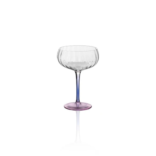 The Mia Ayaklı Cam Dondurma Kasesi Mavi Pembe 280 Ml