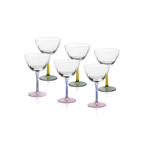 The Mia Ayaklı Cam Dondurma Kasesi 6lı Set 240 Ml 12021