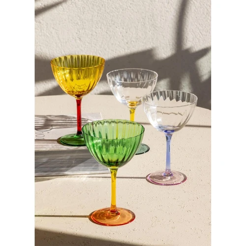 The Mia Ayaklı Cam Dondurma Kasesi 6lı Set 240 Ml 12021