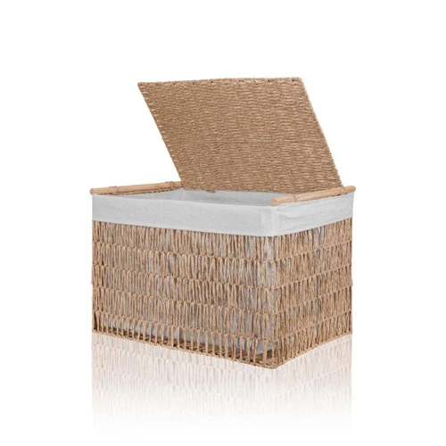The Mia Cesta Hasır Organizer Sepet Naturel 62x42x42 Cm