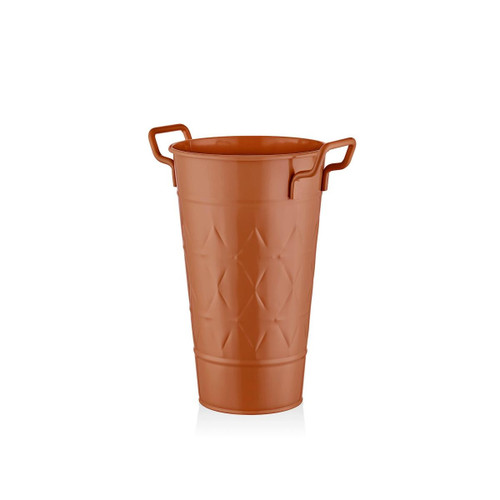 The Mia Prizma Vazo Saksı Terracota 40 Cm