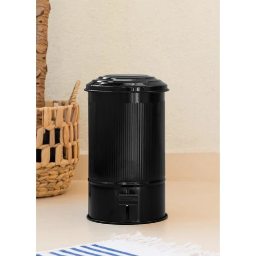 The Mia Stripe Mutfak Ve Banyo Çöp Kovası Siyah 5 Lt