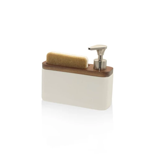 The Mia Woody Süngerli Sıvı Sabunluk Beyaz 420 Ml