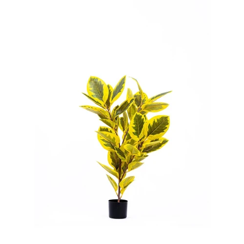 The Mia Ficus Altissima Yapay Ağaç Sarı Yeşil 3 Dal 120 Cm