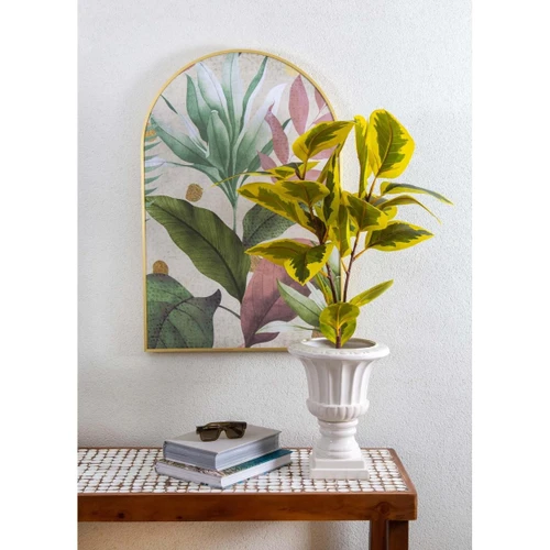 The Mia Ficus Altissima Yapay Ağaç Sarı Yeşil 3 Dal 120 Cm