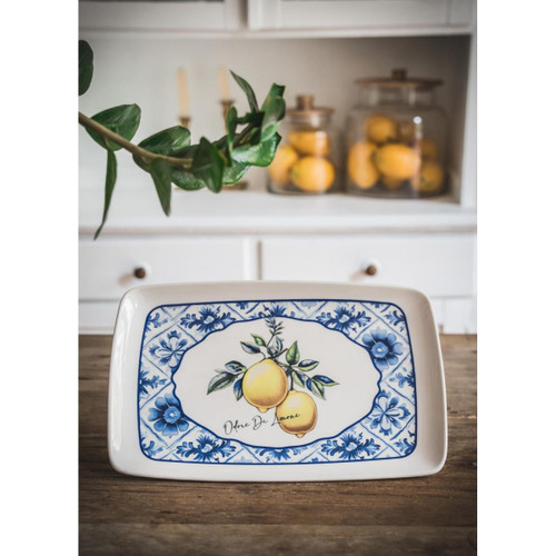 The Mia Odore Di Limone Dikdörtgen Servis 34x25 Cm Odl0009