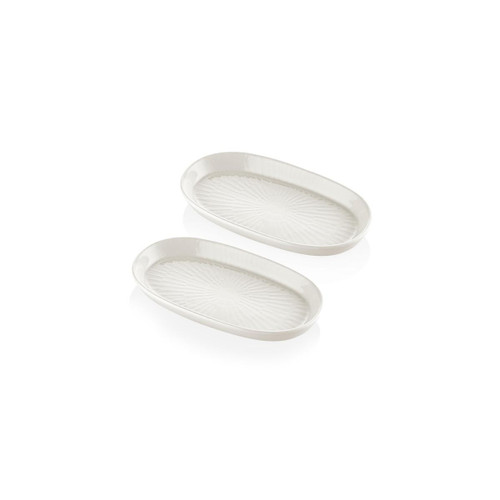 The Mia Noon Oval Servis 2li Krem 17 Cm