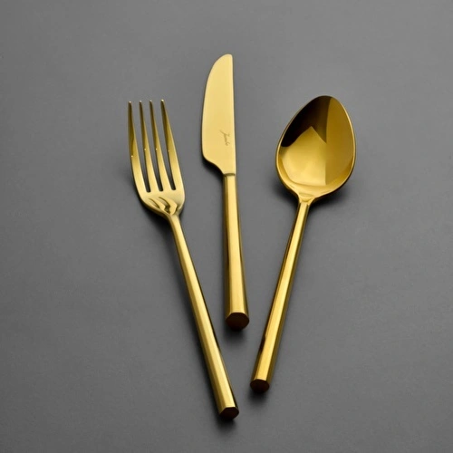 Jumbo 1001 Titanyum Gold 12 Kişilik 84 Parça Çatal Kaşık Bıçak Takımı Jumbo 1001 Titanyum Gold 12 Kişilik 84 Parça Çatal Kaşık Bıçak Takımı
