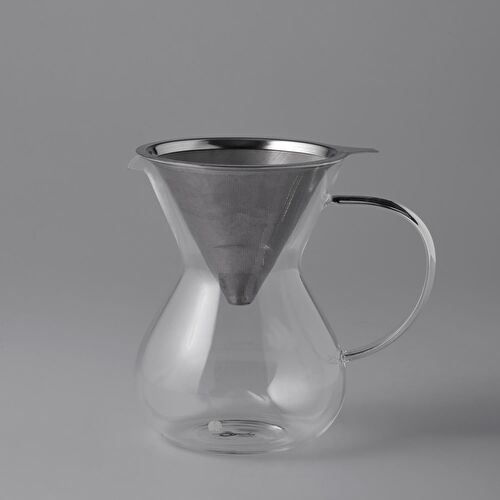 Jumbo Glory 850 Ml Çelik Süzgeçli Cam Kahve Demleme Ekipmanı