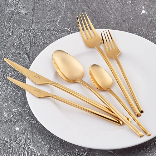 Jumbo 5500 Titanyum Gold 12 Kişilik 84 Parça Çatal Kaşık Bıçak Takımı Jumbo 5500 Titanyum Gold 12 Kişilik 84 Parça Çatal Kaşık Bıçak Takımı