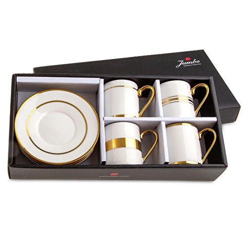 Jumbo Luces Gold 4 Kişilik Kahve Fincan Takımı