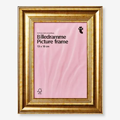Flying Tiger Copenhagen Altın Rengi Çerçeve 13 cm x 18 cm