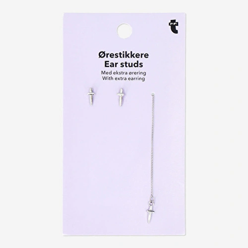 Flying Tiger Copenhagen Zincir Küpe ve 2'li Küçük Çivi Küpe Seti