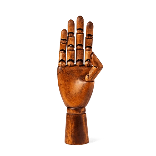 Flying Tiger Copenhagen Kahverengi Ahşap El Modeli 25 cm