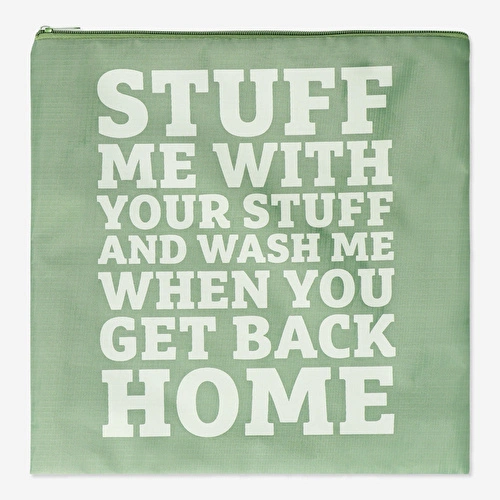 Flying Tiger Copenhagen Yazılı Yeşil Düzenleyici Çanta