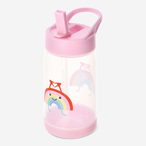 Flying Tiger Copenhagen Gökkuşağı Desenli Pembe Matara 420 ml