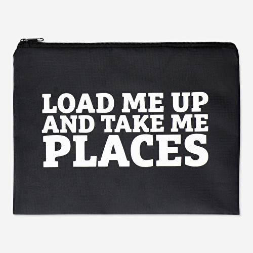 Flying Tiger Copenhagen Yazılı Siyah Düzenleyici Çanta