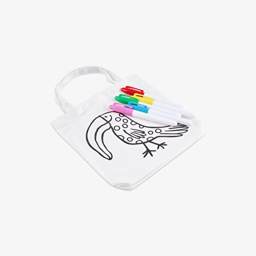 Flying Tiger Copenhagen Kendin Yap Bez Çanta ve Boya Kalemleri Seti