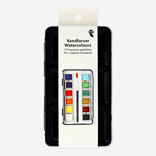 Flying Tiger Copenhagen Metal Kutuda 12 Renkli Sulu Boya Seti