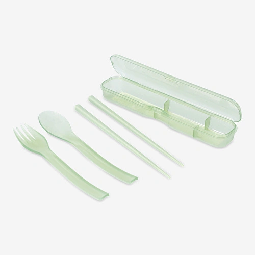 Flying Tiger Copenhagen Şeffaf Yeşil Çatal Kaşık Chopstick Seti Flying Tiger Copenhagen Şeffaf Yeşil Çatal Kaşık Chopstick Seti