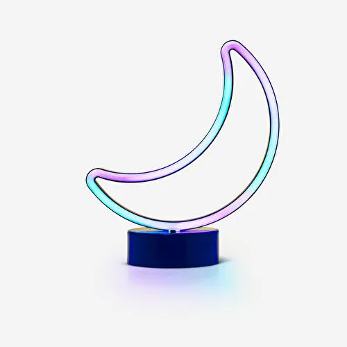 Flying Tiger Copenhagen Renk Değiştiren Ay Şeklinde Neon Lamba