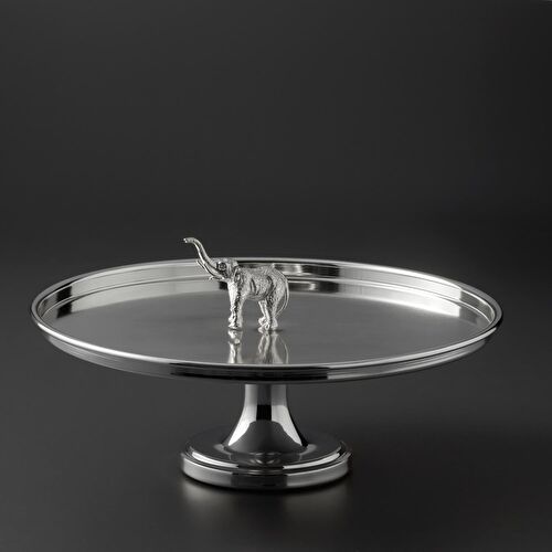 Jumbo Ganesha Pasta Kek Gümüş Servis Tabağı