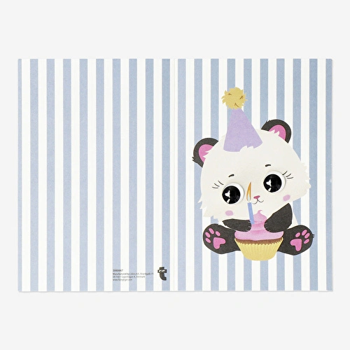 Flying Tiger Copenhagen Panda Desenli Tebrik Kartı Flying Tiger Copenhagen Panda Desenli Tebrik Kartı