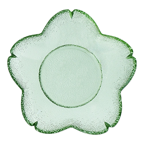 Flying Tiger Copenhagen Yeşil Çiçek Şeklinde Cam Tabak