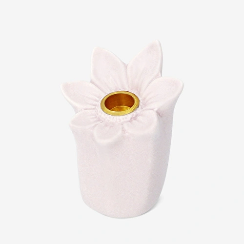 Flying Tiger Copenhagen Pembe Çiçek Şeklinde Seramik Mumluk