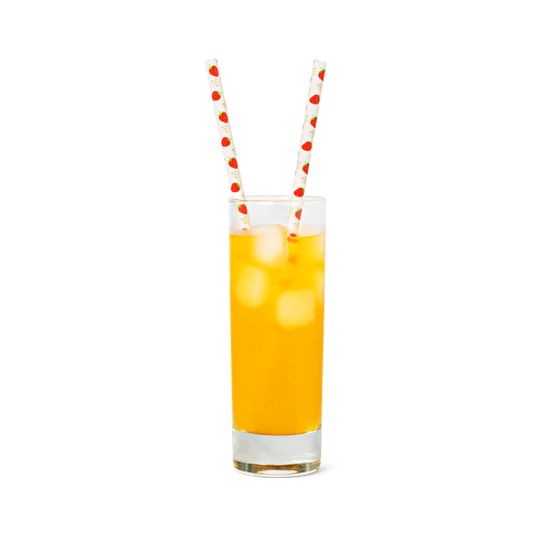 Flying Tiger Copenhagen 8'li Çilek Desenli Plastik Pipet