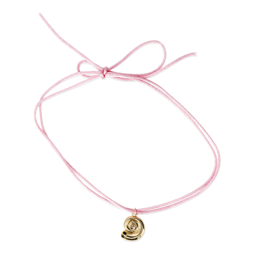 Flying Tiger Copenhagen Gold Deniz Kabuğu Detaylı Pembe Kolye