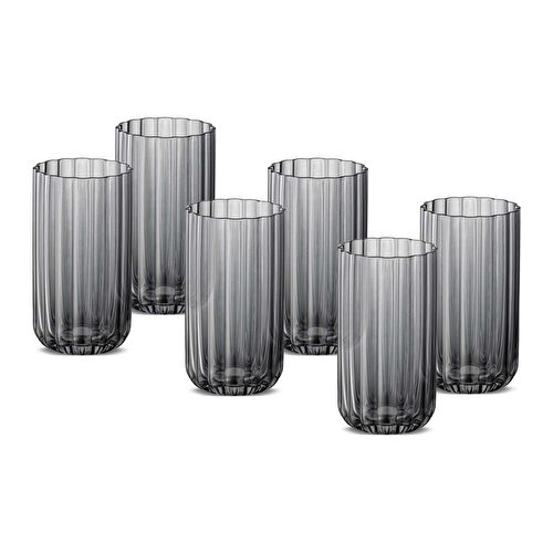 Jumbo Foggy Grey 6'lı Meşrubat Bardağı