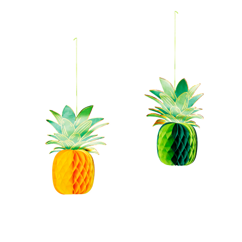 Flying Tiger Copenhagen 2'li Çok Renkli Ananas Şeklinde Parti Süsü