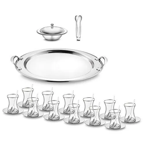 Jumbo Apollo 40 Parça Çelik Çay Seti