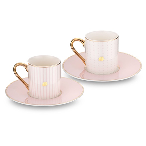 Jumbo Navy Pembe 2'li Kahve Fincan Takımı