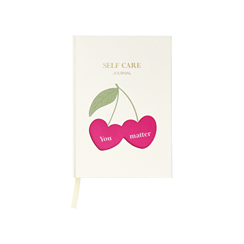 Flying Tiger Copenhagen Kiraz Desenli Beyaz Öz Bakım Günlüğü A5