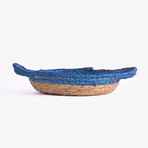 Flying Tiger Copenhagen Mavi Kenarlı Hasır Tepsi 20 cm