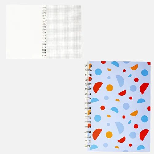 Flying Tiger Copenhagen Geometrik Desenli Spiralli Kareli B5 Defter