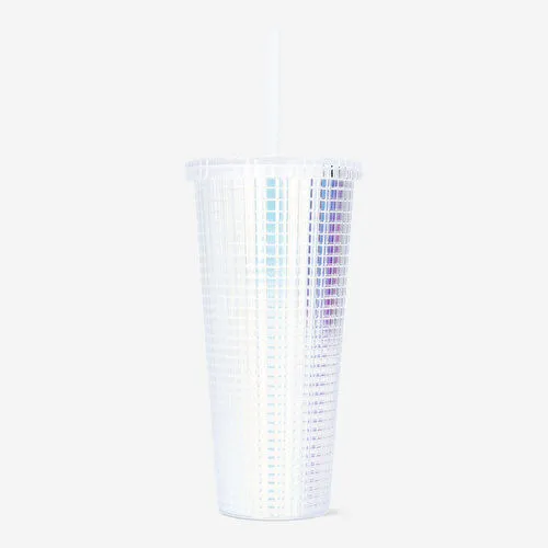 Flying Tiger Copenhagen Beyaz Pipetli Plastik Bardak