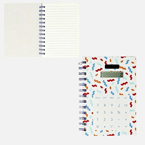 Flying Tiger Copenhagen Konfeti Desenli Hesap Makineli Spiralli Defter