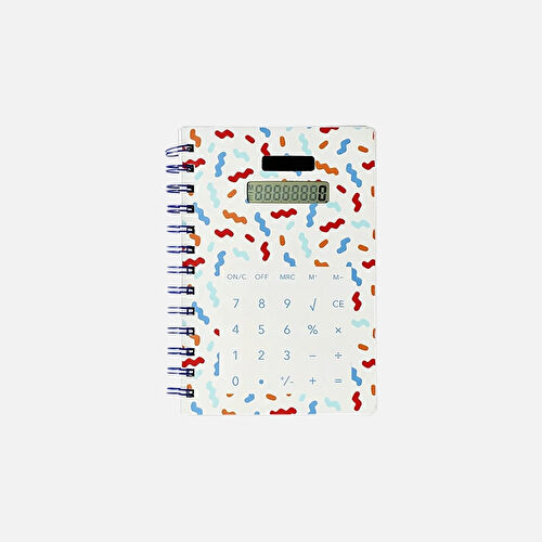 Flying Tiger Copenhagen Konfeti Desenli Hesap Makineli Spiralli Defter