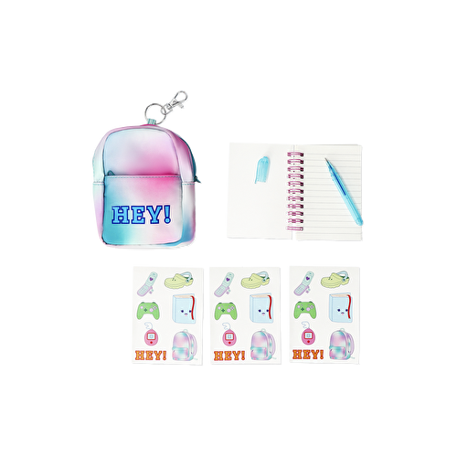 Flying Tiger Copenhagen Defter Detaylı Mini Sırt Çantası Anahtarlık