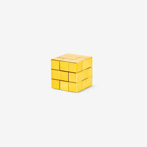Flying Tiger Copenhagen Altın Rengi Mıknatıslı Rubik Küp