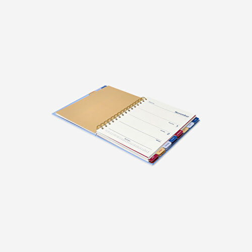 Flying Tiger Copenhagen Mavi Çalışma Planlayıcı Spiralli Defter