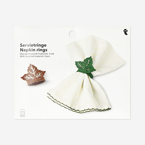 Flying Tiger Copenhagen Yaprak Şeklinde 4'lü Peçete Yüzüğü