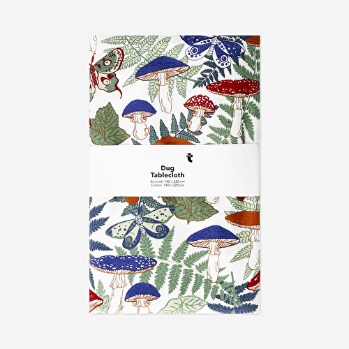 Flying Tiger Copenhagen Mantar Desenli Pamuklu Masa Örtüsü