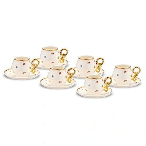 Jumbo Hook 6 Kişilik Kahve Fincan Takımı