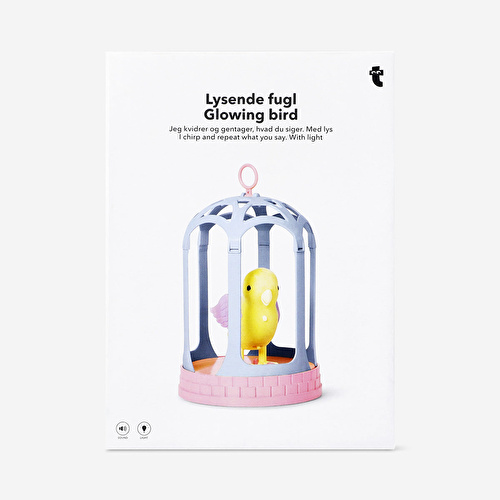 Flying Tiger Copenhagen Kafeste Öten Işıklı Oyuncak Kuş