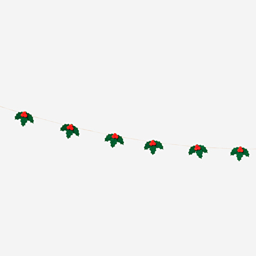 Flying Tiger Copenhagen Yeşil Keçe Yılbaşı Süsleme İpi 3 m